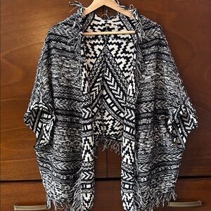 Moth Black and White Patterned Sweater